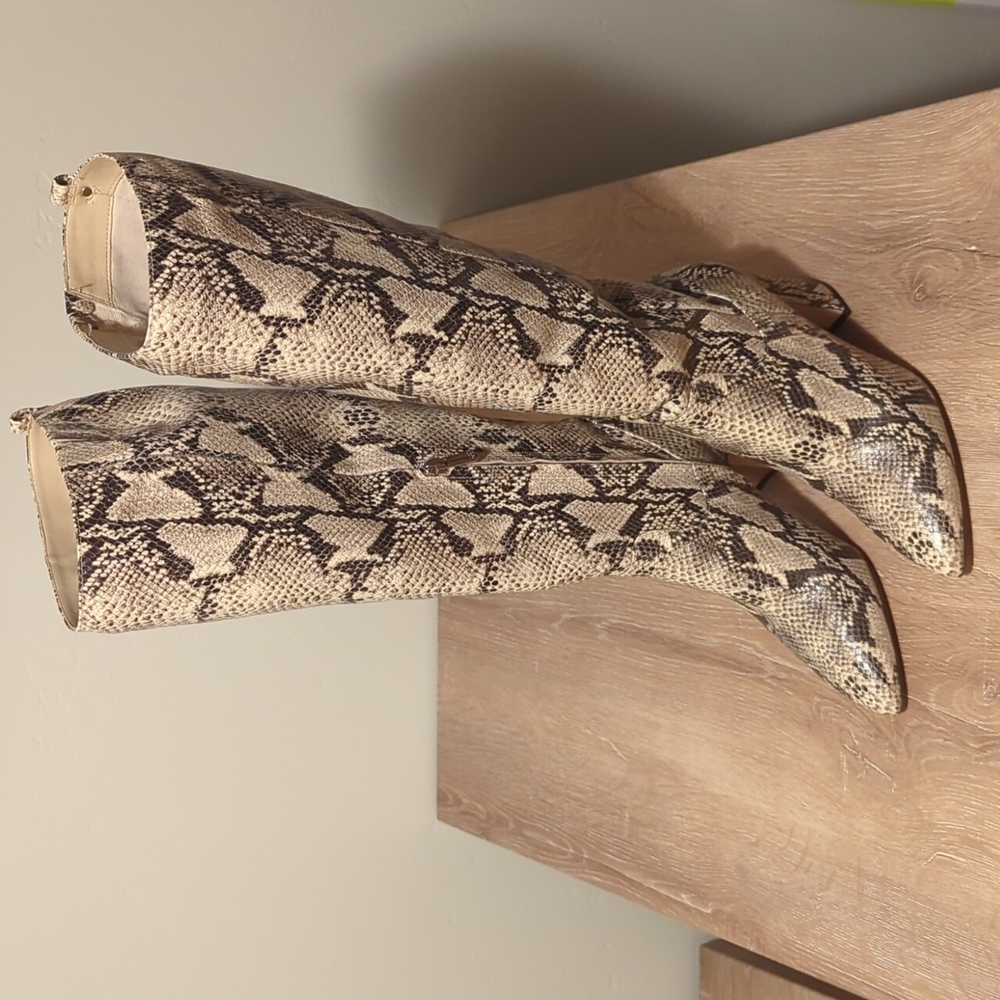 Sam Edelman Snakeskin Knee High Boots, 8.5